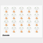 Little cutie groen Baby shower dank u Ronde Sticker (Vel)