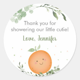Little cutie groen Baby shower dank u Ronde Sticker