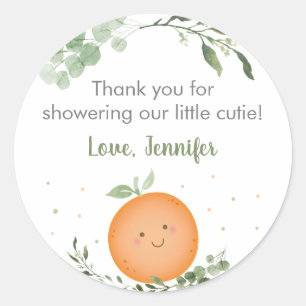 Little cutie groen Baby shower dank u Ronde Sticker