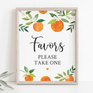 Little Cutie groen bloemen gunst teken Poster