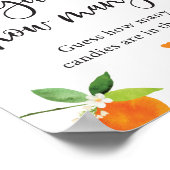 Little cutie groen bloemen raden hoeveel teken poster (Hoek)