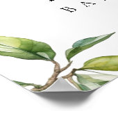 Little Cutie Groen Sinaasappel Baby shower Welkom Poster (Hoek)