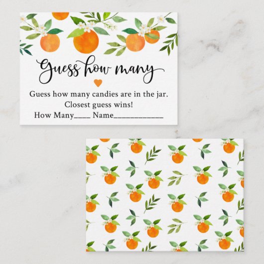 Little cutie groener bloemen raden hoeveel spel informatiekaartje (Voorkant / Achterkant)