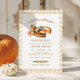 Little Cutie Herfst Pumpkin Pie Baby shower Kaart