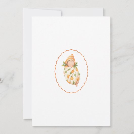 Little Cutie Ingezadeld BabyShower Kaart (Achterkant)