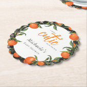 Little Cutie is op de weg Baby shower Kartonnen Onderzetters (Gekanteld)