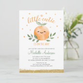 Little Cutie is op weg naar Baby shower Kaart (Staand voorkant)