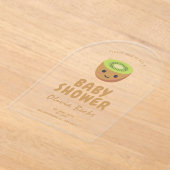 Little Cutie Kiwi Baby shower Acryl Uitnodigingen (Laagn)