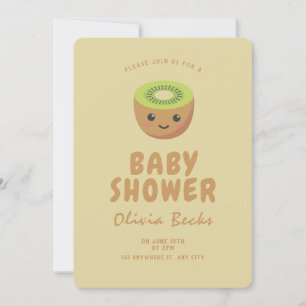 Little Cutie Kiwi Baby shower Kaart
