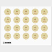 Little Cutie Kiwi Baby shower Ronde Sticker (Vel)