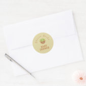 Little Cutie Kiwi Baby shower Ronde Sticker (Envelop)