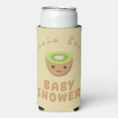 Little Cutie Kiwi Baby shower Seltzer Blikjeskoeler (Seltzer Voorkant)