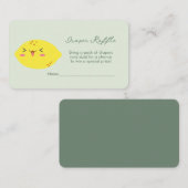 Little Cutie Lemon Citrus Luier Raffle Informatiekaartje (Voorkant / Achterkant)