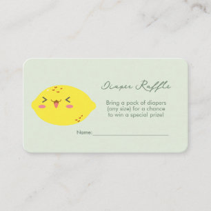 Little Cutie Lemon Citrus Luier Raffle Informatiekaartje