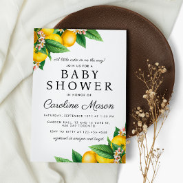Little Cutie Lemon Citrus Summer Baby shower Kaart