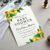 Little Cutie Lemon Citrus Summer Baby shower Kaart
