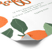 Little Cutie Luier Raffle Teken – Clementine Citru Poster (Hoek)