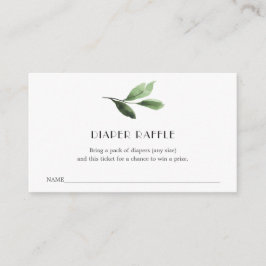 Little Cutie Luier Raffle Ticket voor Baby shower Informatiekaartje