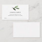 Little Cutie Luier Raffle Ticket voor Baby shower Informatiekaartje (Voorkant / Achterkant)