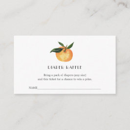 Little Cutie Luier Raffle Ticket voor Baby shower Informatiekaartje