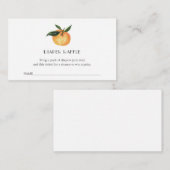 Little Cutie Luier Raffle Ticket voor Baby shower Informatiekaartje (Voorkant / Achterkant)