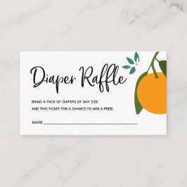 Little Cutie Luier Raffle Ticket voor Baby shower Informatiekaartje