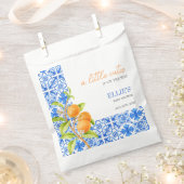 Little Cutie | Mediterrane clementineblauwe Tegels Bedankzakje (Geknipt)