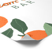 Little Cutie MOM-osa Bar Sign – Citrus Baby shower Poster (Hoek)