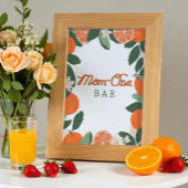 Little Cutie MOM-osa Bar Sign – Citrus Baby shower Poster