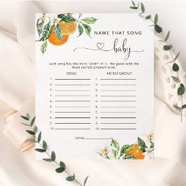 Little cutie Name dat lied baby shower game