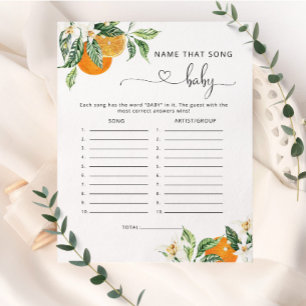 Little cutie Name dat lied baby shower game