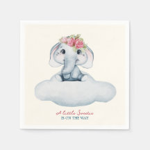 Little Cutie Olifant Baby shower servetten