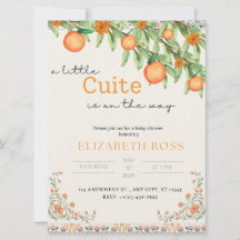 Little Cutie On The Way Baby Shower Uitnodiging