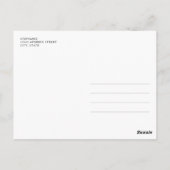 Little Cutie on the Way Waterverf Baby shower Briefkaart (Achterkant)