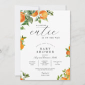 Little Cutie Orange Citrus 1e Verjaardag Kaart (Voorkant)