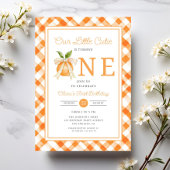 Little Cutie Orange Citrus 1st Birthday Kaart