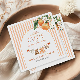 Little Cutie Orange Citrus Baby Shower Servet