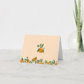 Little Cutie Orange Clementine Baby Shower Bedankkaart (Achterkant)