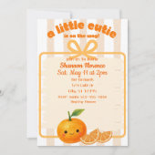 Little Cutie, orange, clementine baby shower Kaart (Voorkant)