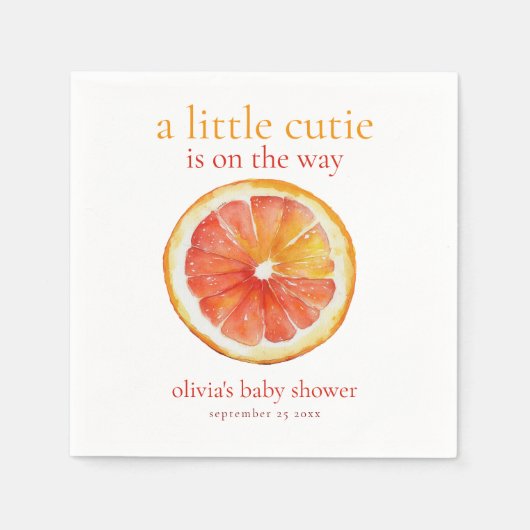 Little Cutie Orange Slice Baby Shower  Servet (Voorkant)