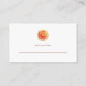 Little Cutie Orange Slices Display Baby Shower Informatiekaartje (Achterkant)