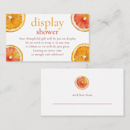 Little Cutie Orange Slices Display Baby Shower Informatiekaartje