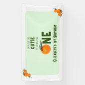 Little Cutie Oranje 1st Birthday Spandoek (Verticaal)