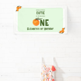 Little Cutie Oranje 1st Birthday Spandoek