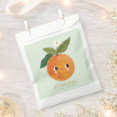 Little Cutie Oranje Baby shower Bedankzakje (Geknipt)