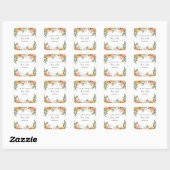 Little Cutie Oranje Baby shower Bookplate Sticker (Vel)