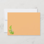 Little Cutie Oranje Baby shower Dank je Bedankkaart (Achterkant)