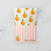 Little Cutie Oranje Baby shower Dank u Kaart (Binnen)