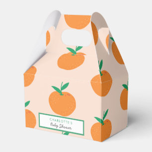 Little Cutie Oranje Baby shower Favoriete Boxen Bedankdoosjes