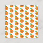 Little Cutie Oranje Baby shower Informatiekaartje (Achterkant)